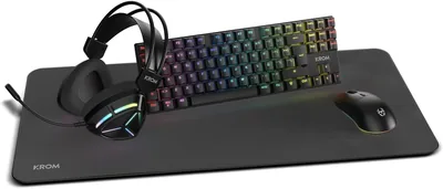 KROM Klass 4-in-1 Gaming Pack TKL RGB Keyboard Mouse Headphones Best Deal
