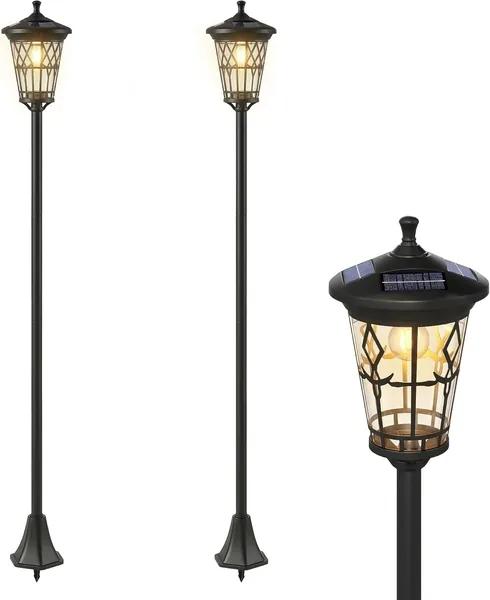 Outsunny Set of 2 Solar Garden Lights 1.85 m