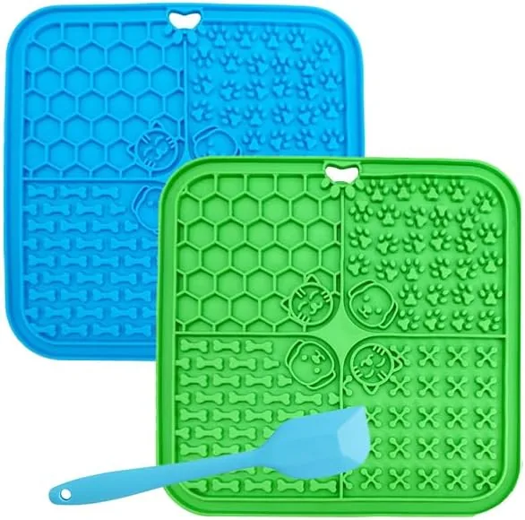 Dog Lick Mat for Anxiety Relief, 2 Pack, 20 x 20 cm Best Deal