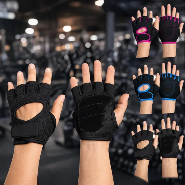Luva Academia Premium Treino Muscula o Antiderrapante Ajust vel Neoprene Respir vel Prote Î Contra Calos Fitness Ciclismo Unissex