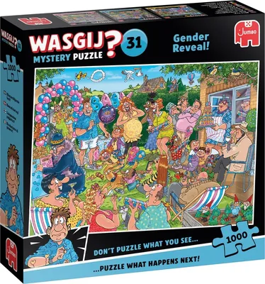 Wasgij Mysterium 31 - Gender Reveal! Puzzle 1000 Delar för Vuxna och Teens - Rolig Taktisk Spiel