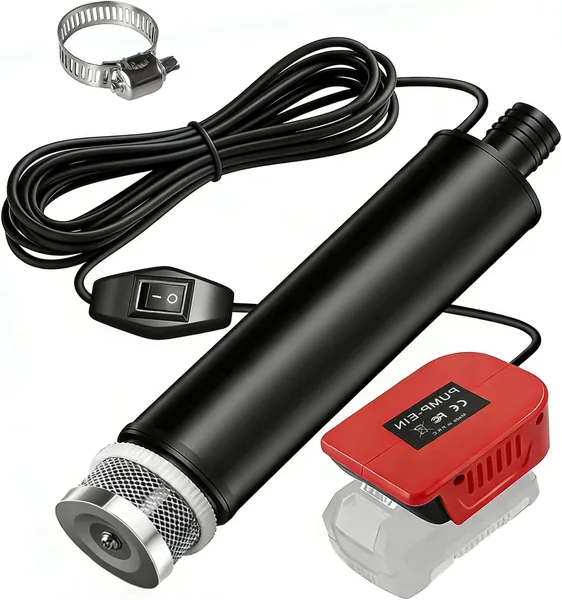 Einhell 18V Power X-Change Akku, (Keine Batterie) Akku Wasserpumpe Flie en 30L/Min Lift 15FT/4.5m 120W Tragbar Mini Wasserpumpe f r Garten Pool Autow Sche Fischtank