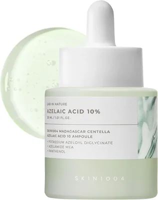 Ampula SKIN1004 con Ácido Azélico del 10%, Suero Hidratante para Piel Grasa y Propensa a Granos, Serum Calmante para la Rojo