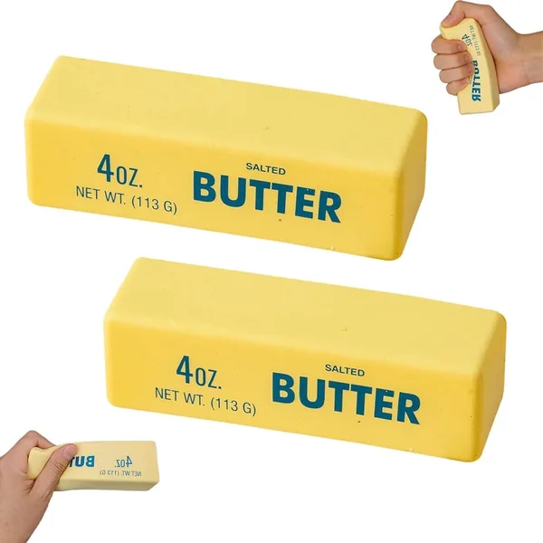 2 Pcs Slow Rebound Cute Butter Squeeze Stress Balls