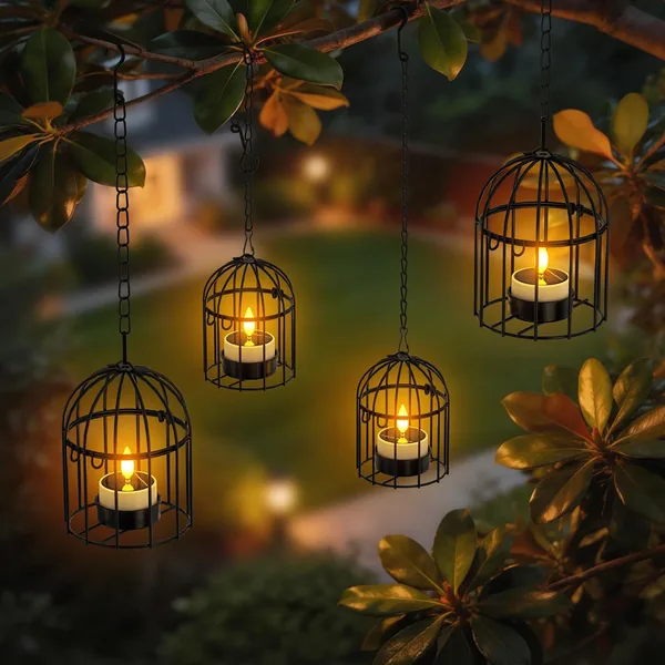 SoulBay Lanterns with Solar Tea Lights