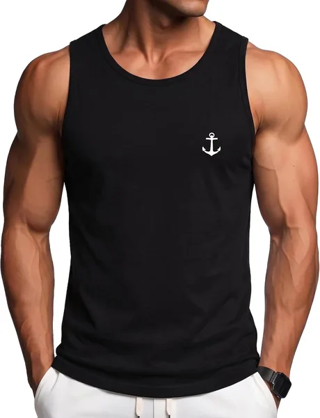 Top de Hombre Terecey Impreso Tropical Playa Hawaii Tank Top Gimnasio Correr