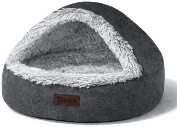 Cat Bed with Hood Plush Sleeping Bag for Indoor Cats Best Deal