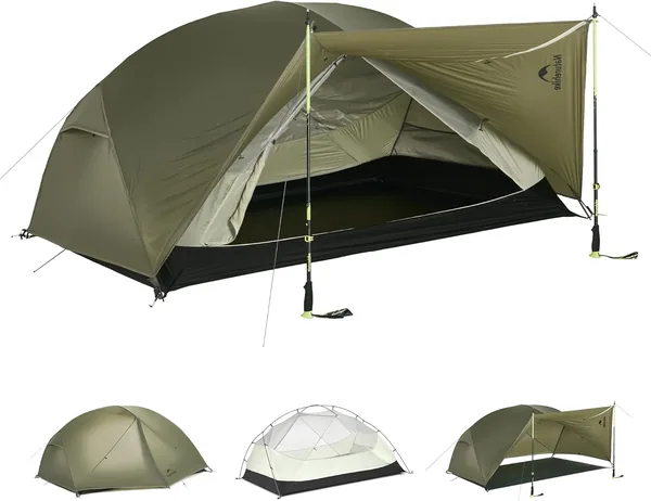 Naturehike Mongar Pro Ultralegg Tent Med Windskydd Mot Vättring 1-3 Personer 3-4 Säsonger Camping