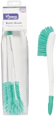 Momeasy 2-in-1 Baby Bottle Brush & Nipple Cleaner - 360° Rotating BPA-Free Brush