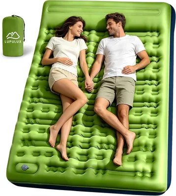 Matelas de camping Lupulux pour 2 personnes, matelas ultra léger de 12 cm avec pompe intégrée et pilule