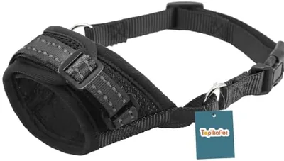 Topika Dog Muzzle - Mesh Chewing Mouth Cover for Small to Large Dogs