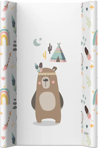 Kikido Cambiatoio 50 x 70 cm - Teddy - Materassino per Cambi con Bordi Rialzati - Universale, con Bordi di Sicurezza