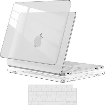 TECOOL Schutzhülle für MacBook Neo 13 Zoll A3404 2026, kristallklare Harthülle, ultra dünne Schnapp-Hülle mit EU TPU Tastaturabdeckung