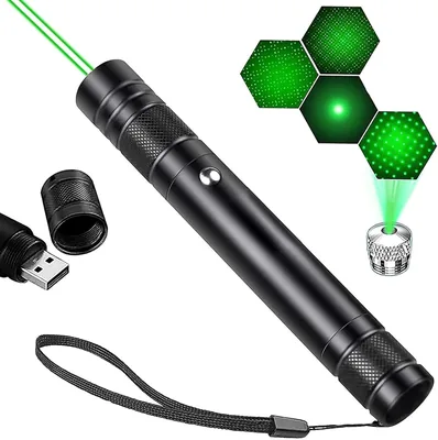DAZZTIME Taschenlampe, Taktische Handlampe, Mini-Torche mit 4 Lichtmodi und Langstreckentauglichkeit, wiederaufladbar über USB