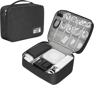 Lith Electronics Organizer Travel Case - Cable Organizer for Chargers & More | Best Deal