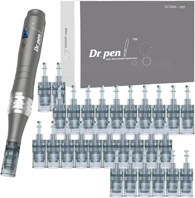 Dr. Pen Ultima M8 Skincare Pen - 28 Cartridges, LED Display, Best Deal