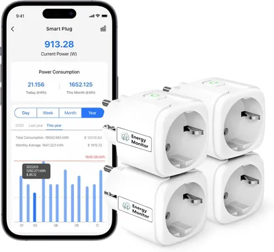 Meross WLAN Steckdose mit Strommessung und Zeitschaltuhr | Smart Plug WiFi für Balkonkraftwerk