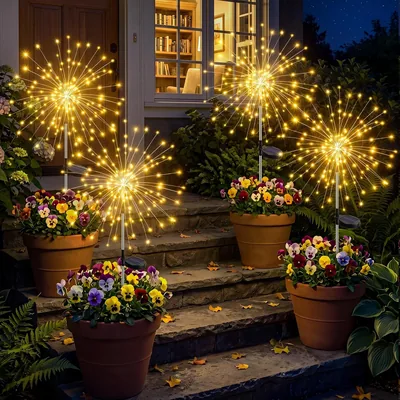 btfarm 4 Pack Solar Firework Lights 22% Off