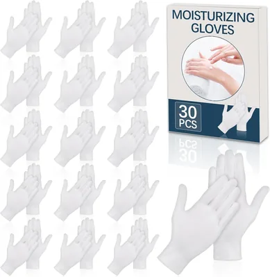 30 Pcs White Cotton Sleep Gloves for Eczema - Best Deal