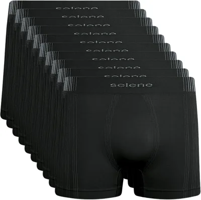 Conjunto 10 Calcinhas Boxers Sem Costura de Poliamida Macia Selene para Homem Adulto