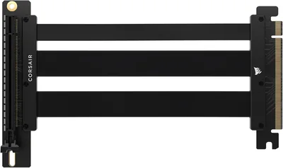 Câble d'élévation PCIe 5.0 x16 Corsair - Noir | Flexible et durable, facile à installer, compatible rétro
