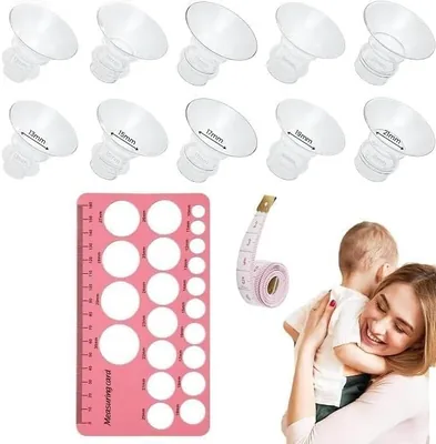 10pcs Flange Insert Kit for Wearable Breast Pumps - Momcozy, Medela Compatible