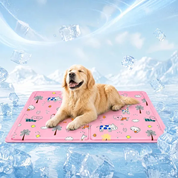 TFSZE Alfombrilla Refrescante para Mascotas, Manta Refrigerante Perro, Cama Fría Animales Colchon Mascotas para Verano, Alfombra 150x100cm