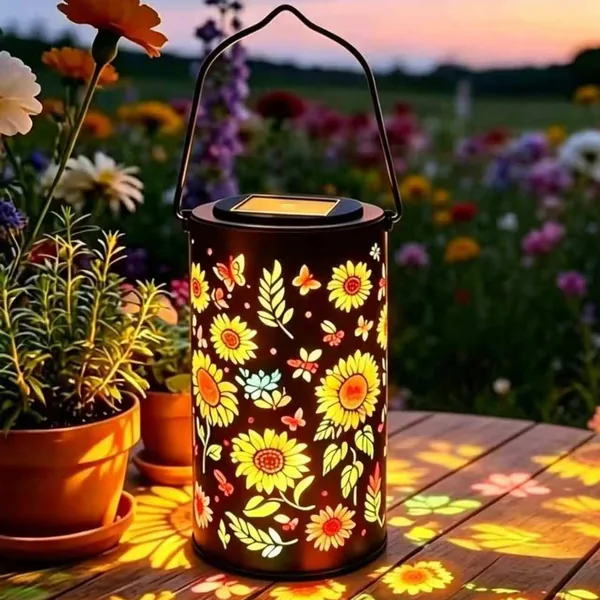 YFCJYBF Bunte Sonnenblumen Solar Laternen f r Au en