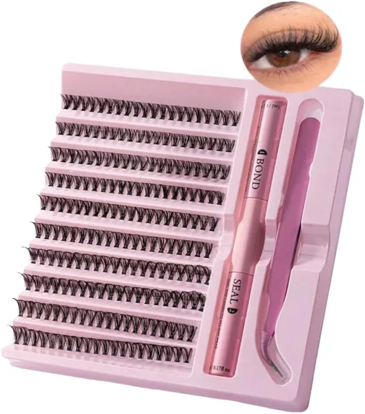 Lash Clusters 200 Pieces - 0.07mm D Curl Cluster Eyelashes