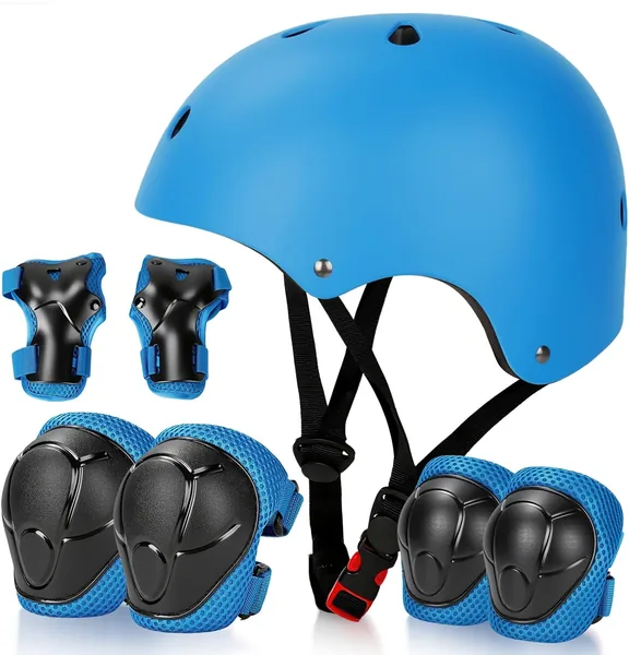Kids Bike Helmet Set Adjustable Helmet for Ages 3-15 Kids Toddler Boys Girls Youth, Multi-Sport Bicycle Skateboarding Scooter Rollerblade Balance Bike Helmets