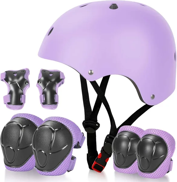 Kids Bike Helmet Set Adjustable Helmet for Ages 3-15 Kids Toddler Boys Girls Youth, Multi-Sport Bicycle Skateboarding Scooter Rollerblade Balance Bike Helmets