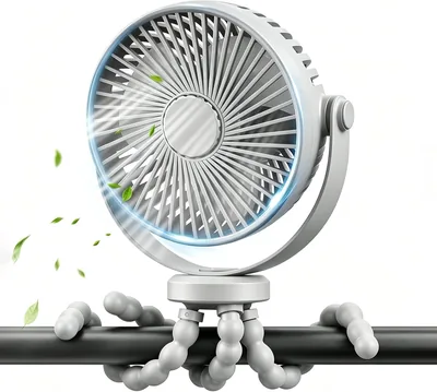 Ventilador Mini Portátil para Cochecito, Ventilador USB Silencioso con Tripode Ajustable, 3 Velocidades 2000mAh para Cochecito/Oficina - Mejor Oferta
