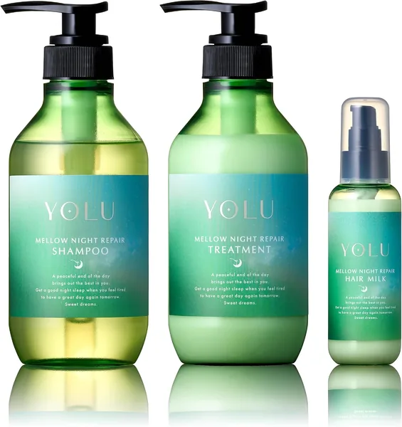 YOLU 夏用シャンプー・トリートメント・ヘアマイルセット メロンナイトリペアコンセントレートでシルクブレンドを実現 滑らかな髪へ 18%オフ