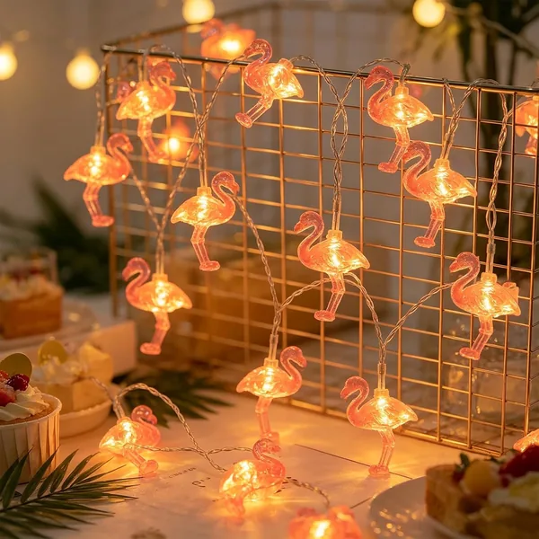 ZingBox Lichterkette Hawaii Flamingo