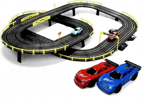 BezosMax Dual Electric Slot Car Race Track Set - Best Price