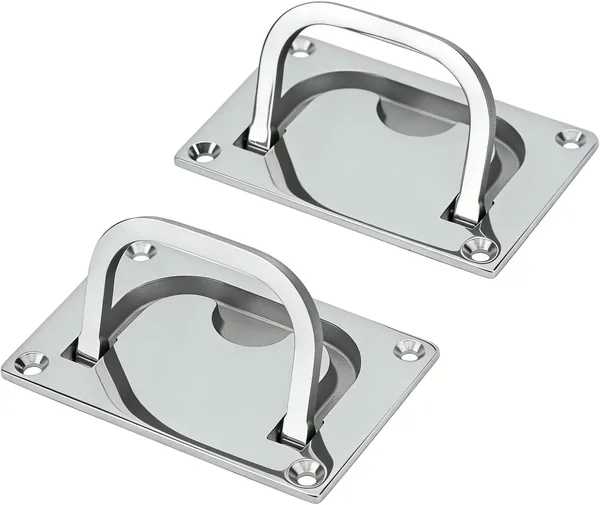 Tisting Deadlift 76mm/96mm Rektangular 316 Stainless Steel Argentin Inlett Handle med 5mm Montagshole Loose Hidden Handle