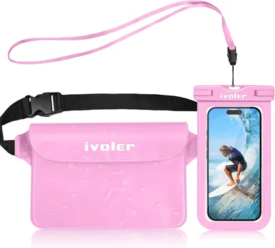 Ivoler 2 i 1 Bag Kit med Vattenfast Telefonbeholdare, Vattenfast Gürtledas med Vattenfast Smartphone Fall för Vattenkamp, Kaya - Best Price