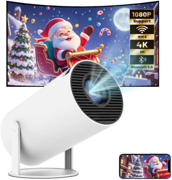 Proyector Portatil Mini 2026 WiFi 6 BT Auto Keystone Full HD 200ANSI
