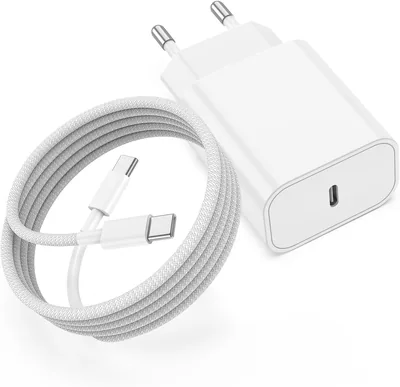 Chargeur iPhone 20W USB C avec câble USB C vers C 2m pour Apple iPhone 17/17Pro/17Pro Max/17 Air/16/16 Pro/16 Pro M - Meilleures affaires