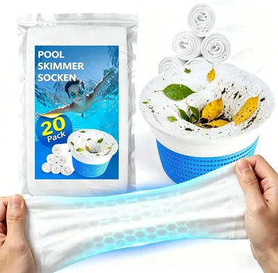Fmalra Skimmer Socken Pack mit 20 Stück - Pool-Filter-Socken für Skimmerkorb, feine Filterung gegen Haare