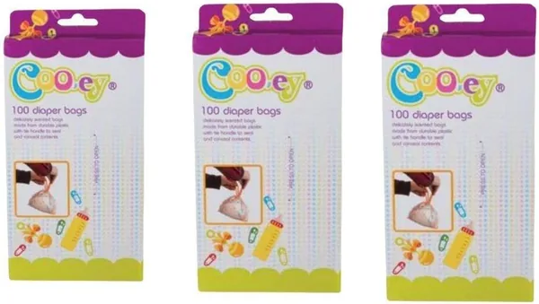 Cooey Diaper Disposal Bags 100 Piece - Pack of 3 Best Deal