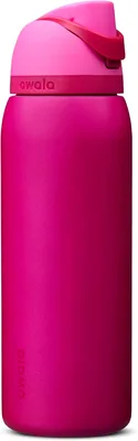 Owala FreeSip - Botella de agua aislada de acero inoxidable con pajita, botella de agua deportiva sin BPA, ideal para viajes