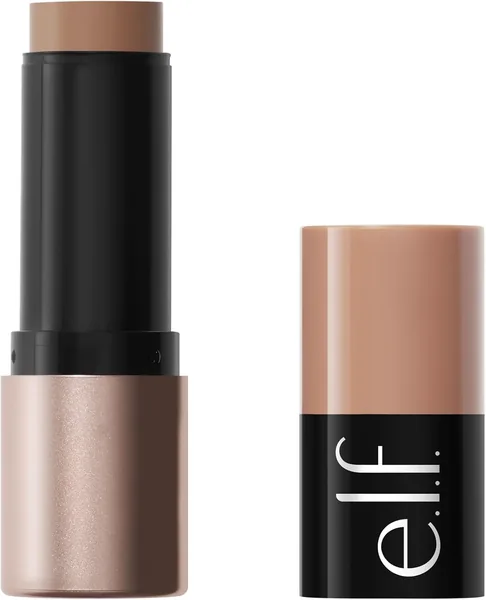 e.l.f. Soft Glam Cream Bronzer Stick, Buildable Cream Bronzer for A Long-Lasting Sculpted Glow & Satin Finish, Twist-Up Design, Vegan & Cruelty-Free, Light-Medium