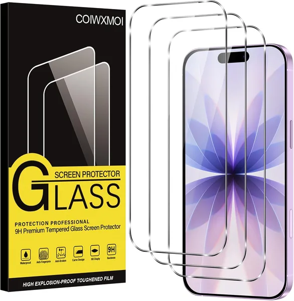 Coiwxmoi 3 Stck Skärmbskytt för iPhone 17, Temparat Glas HD 9H Härn, Scratchfritt, Anti-fingerabteckning, Ingen bublor - Best Price