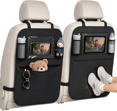 AFPYC 2 Piezas Protector de Asiento para Coche con Organizador, Impermeable, Bolsillos para Tablet y Botellas - Mejor Oferta