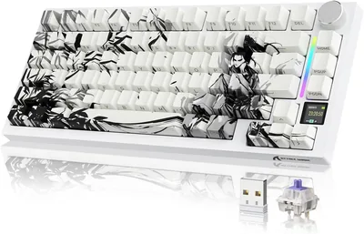 Clavier mécanique YINDIAO ATTACK SHARK X820 Ultra avec écran TFT et manette, 75% disposition ANSI, 2.4GHz/BT/câblé, 5 sons - Meilleur Prix