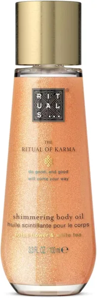 Rituali - Olio per il Corpo Shimmer Karma, Fiore di Loto, Estratto di Tè Bianco e Oli Nutrienti, 100 ml - Miglior Prezzo