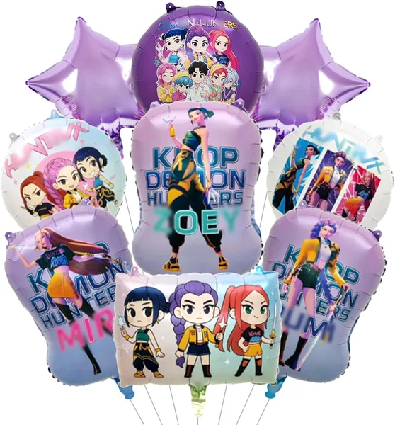 Huangzd 9 Pezzi Huntrs Kit Compleanno Ragazzi