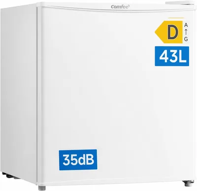 Comfee 43L Mini Kühlschrank, Energieeffizienzklasse D, 35 dB, 64 kWh/Jahr, Inverter-Kompressor | Mini-Kühlschrank mit Kühltasche