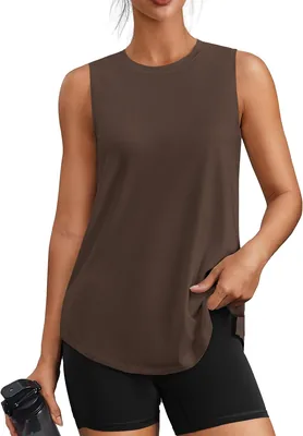 PINSPARK - Camisetas de entrenamiento sin mangas para mujer, UPF 50+, para correr con aberturas, mejor oferta